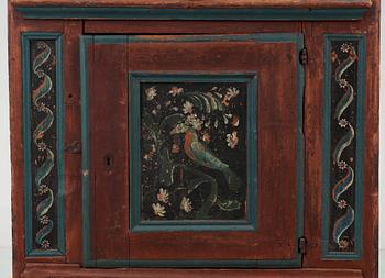 STÅNDSKÅP, allmoge, bär dat 1852.