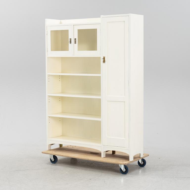 An Art Nouveau bookcase cabinet.