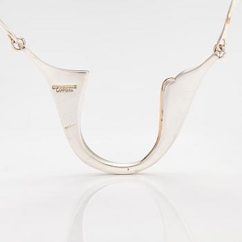 Poul Havgaard, "Continental", a sterling silver and gold necklace. Lapponia 1988.