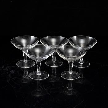 WILHELM WAGENFELD, a set of 20 glasses, Vereinigte Lausitzer Glaswerke, Germany 1930's.