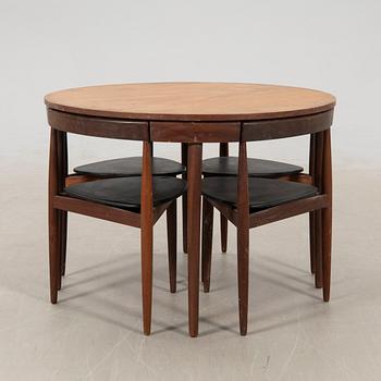 Hans Olsen, dining set 5 pcs, Frem Røjle, Denmark, 1950s.