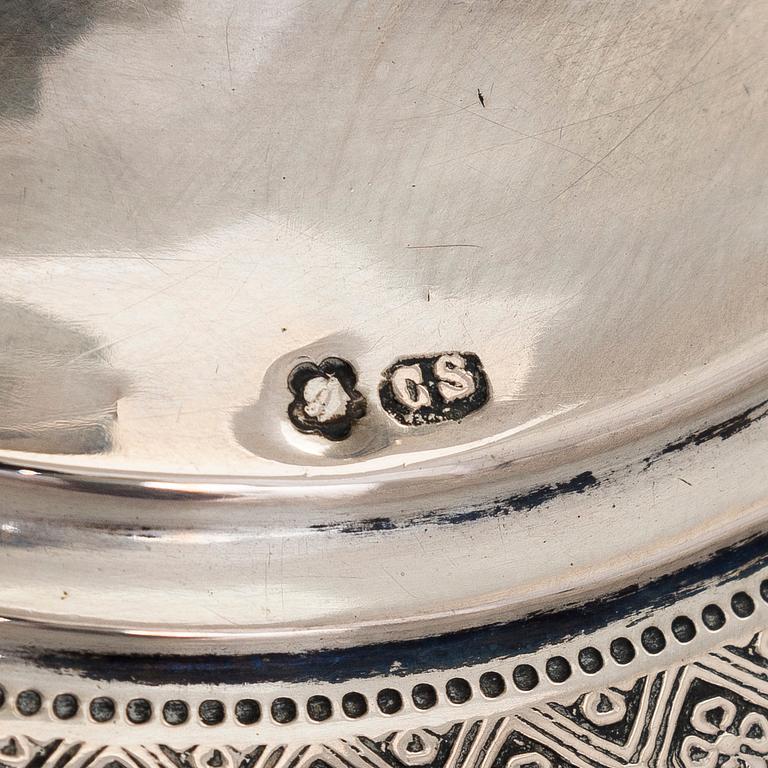 A pair of silver candlesticks, Austro-Hungarian Empire, 1867 - 1872.