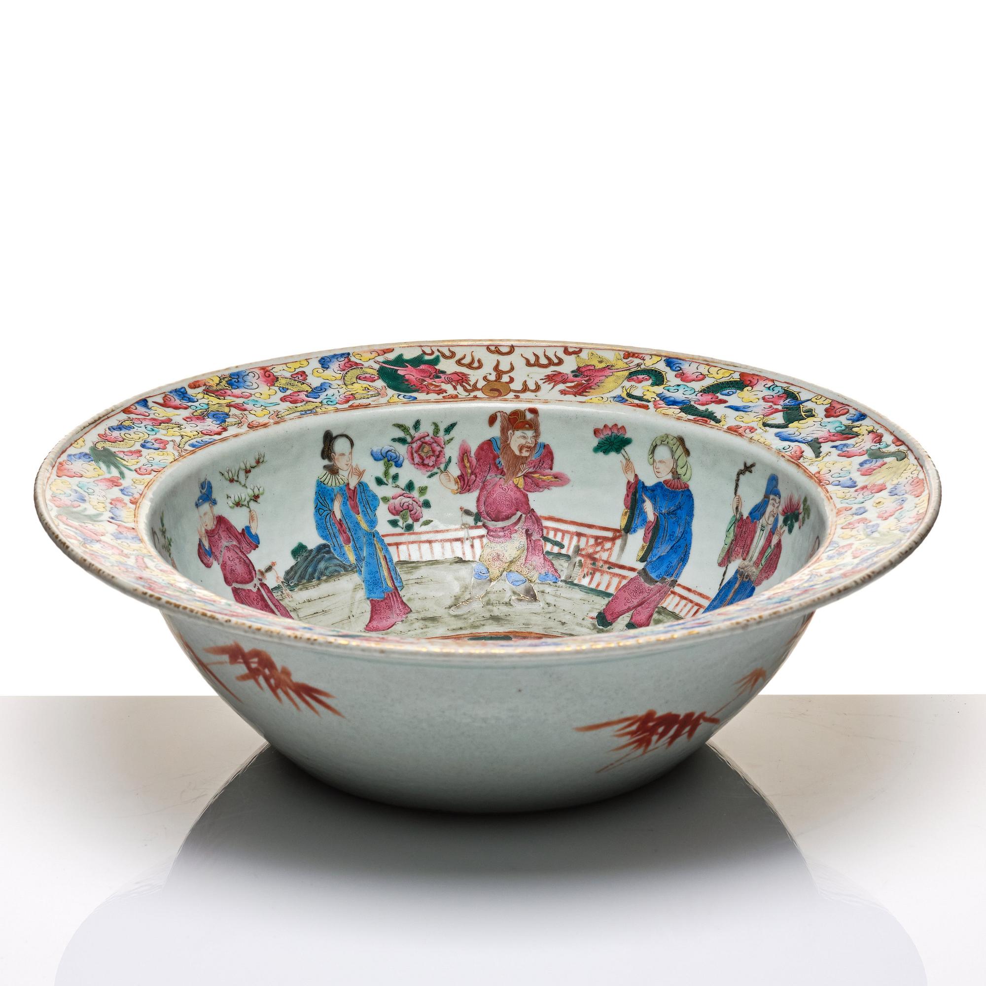 Handfat/skål, porslin. Kina, Qingdynastin, 1800-tal.