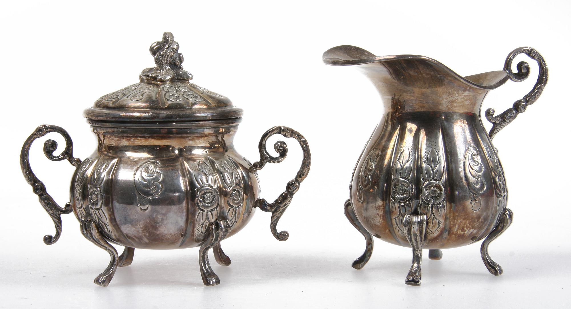 PARTI SILVER, ca 40 delar, 1900-tal. Vikt 745 gr.