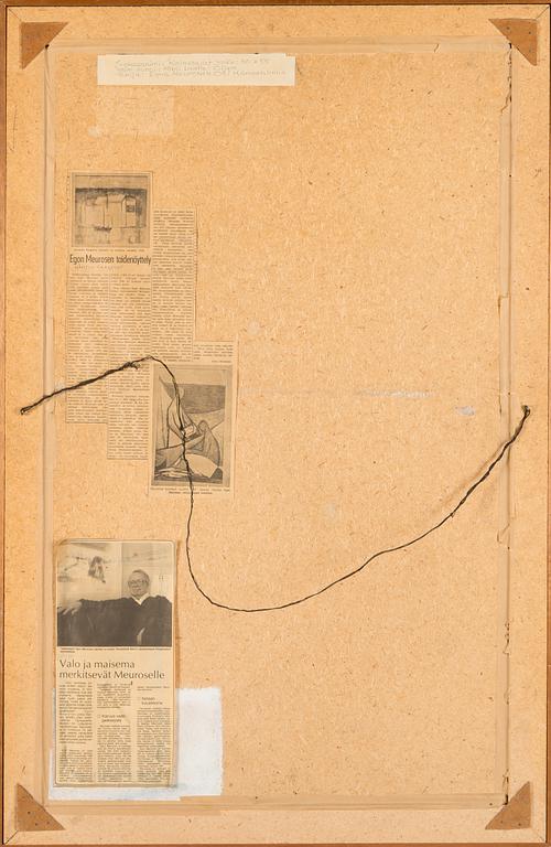 Egon Meuronen, olja på pannå, signerad och daterad-60.