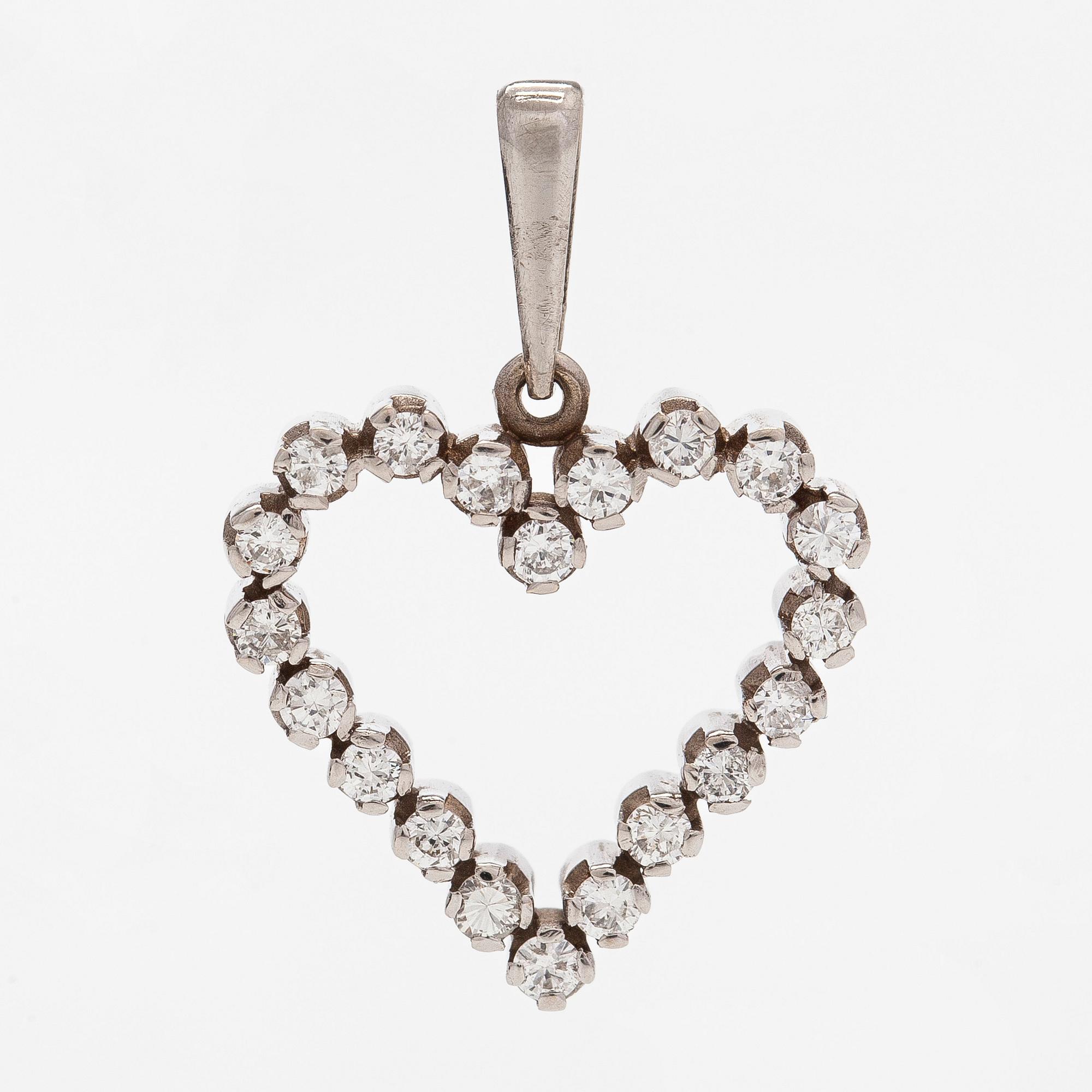 A. Tillander, hänge, hjärta, 18K guld och diamanter.