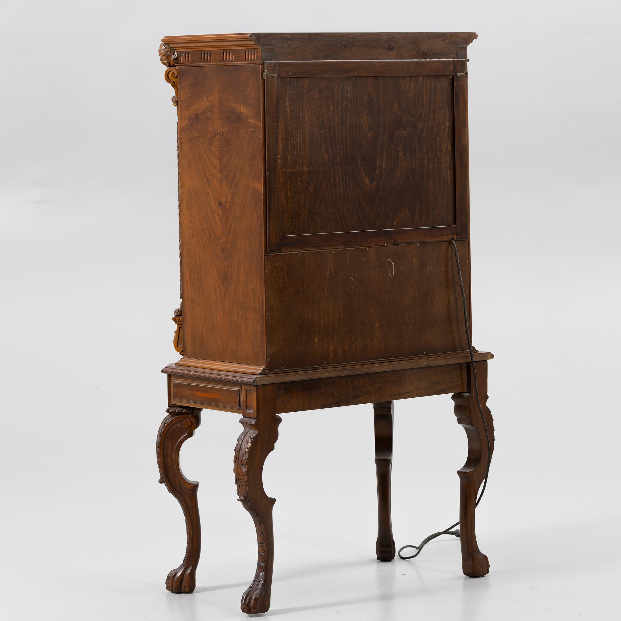 Bar cabinet, Baroque style, probably Gärsnäs, 1950s–60s.