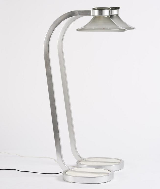Jan Ekselius, a pair of "Accent" floor lamps, Orrefors, 1970s.