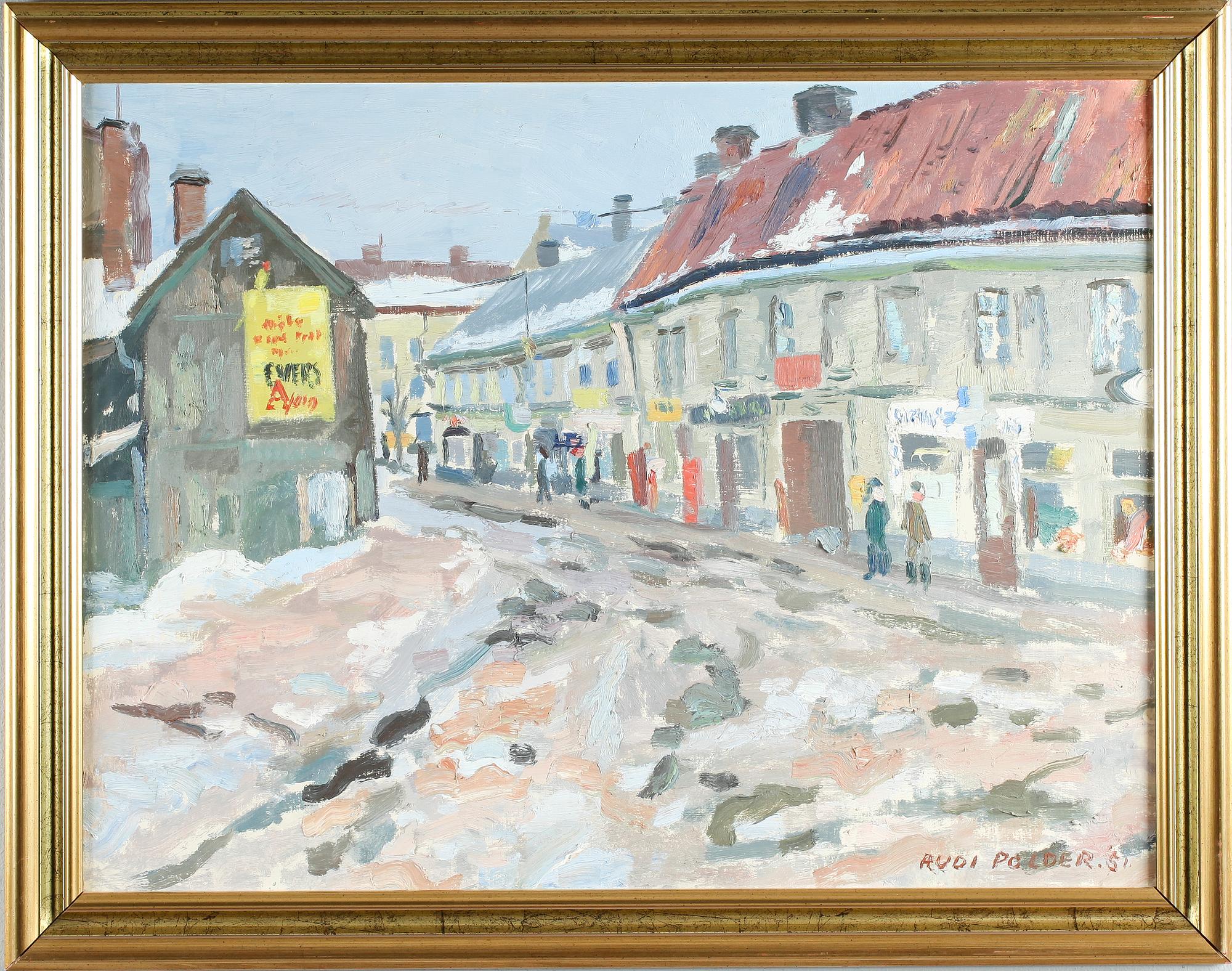 RUDI POLDER, olja på pannå, signerad och daterad -51.