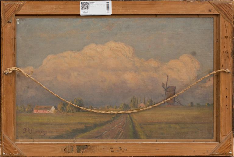 PETER ADOLF PERSSON, oil on canvas, signed on painting on the reverse.