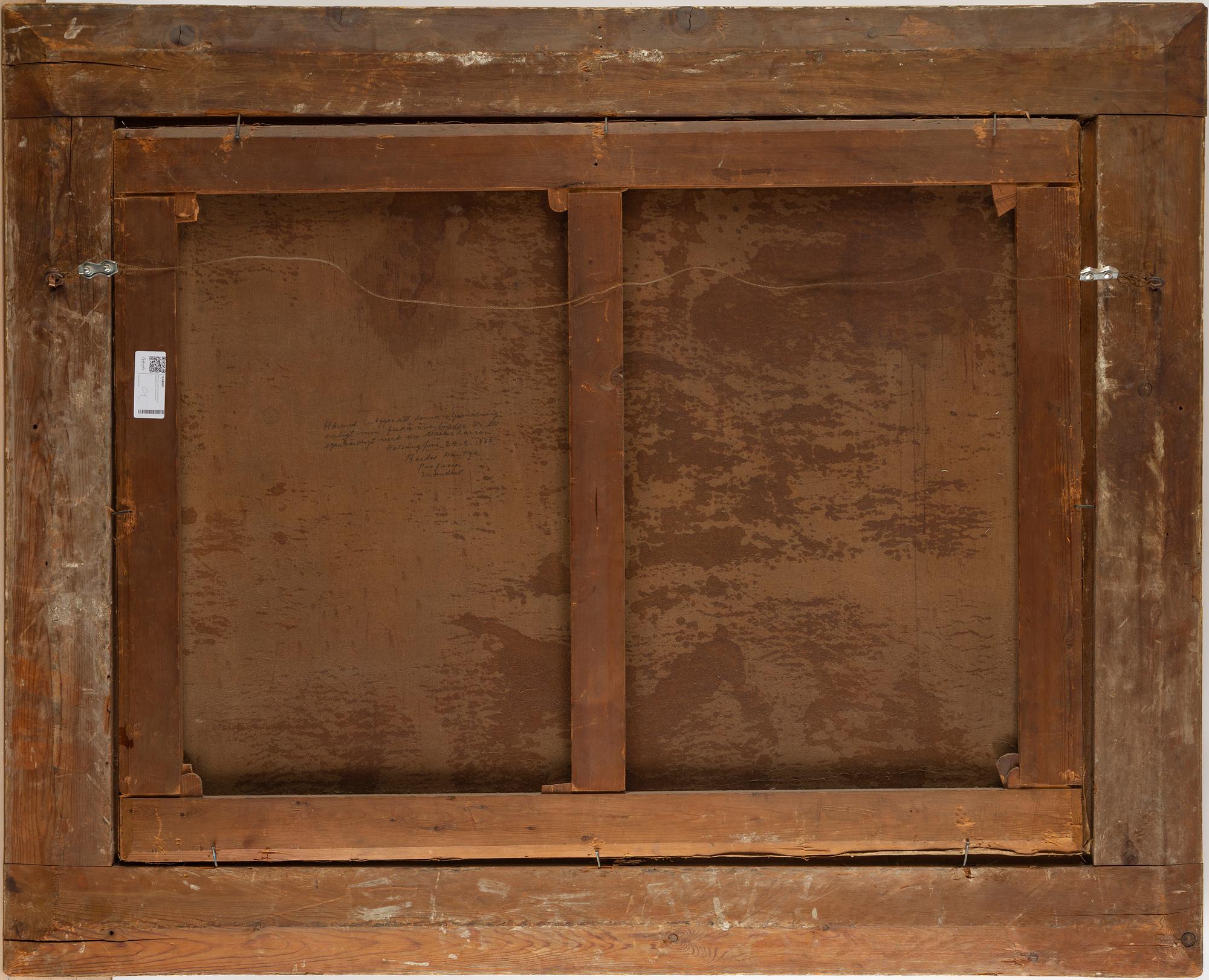 Marcus Larsson, attributed to, oil on canvas, signed and dated 1861.