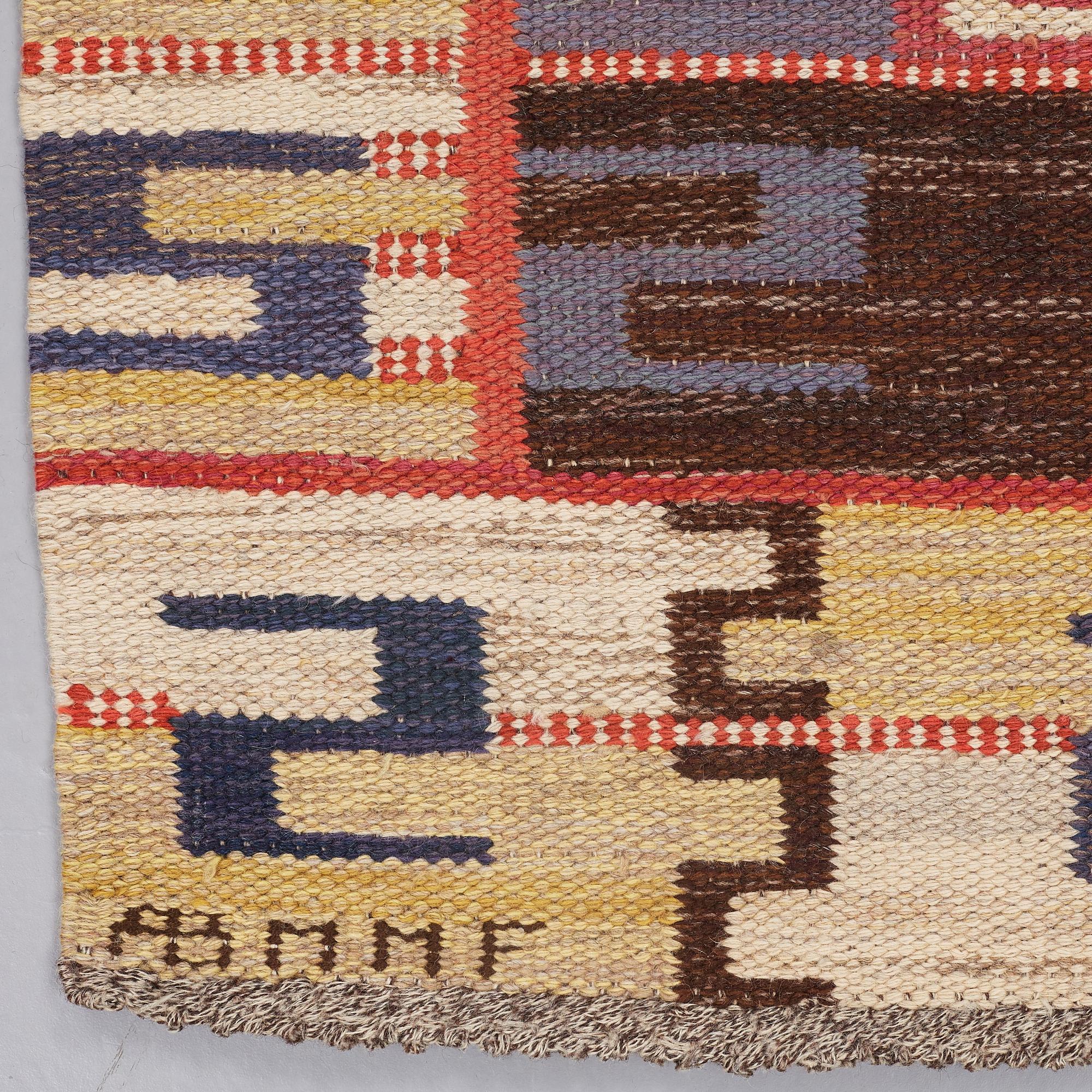 Märta Måås-Fjetterström, MATTA, "Blå Esset", rölakan, ca 248,5 x 191,5  cm, signerad AB MMF.