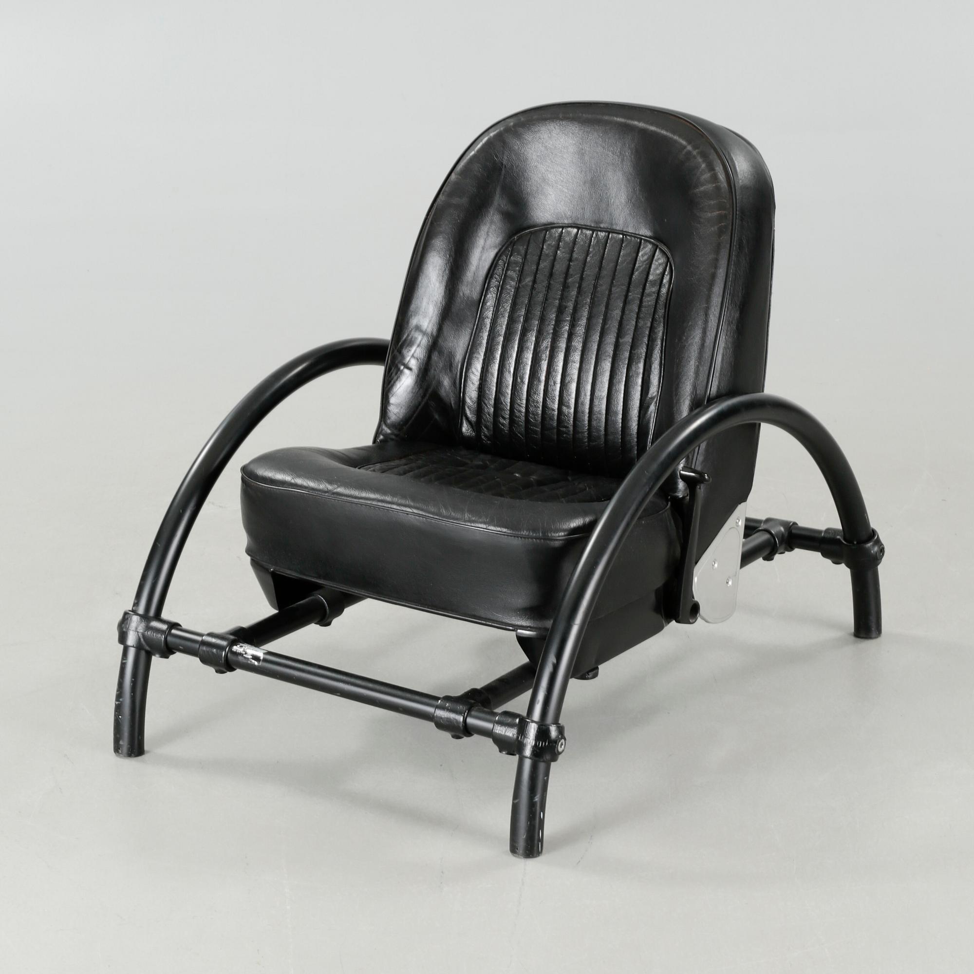 "Rover chair" by Ron Arad, One Off Ltd, London, 1980s.