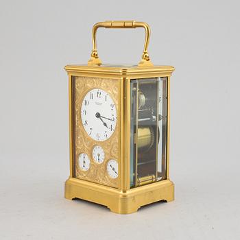 A Linderoth carriage clock, Stockholm, early 20th Century.