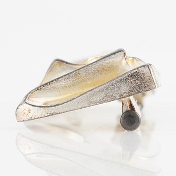 Lapponia, Brooch, sterling silver, designed by Björn Weckström, Finland 1981.