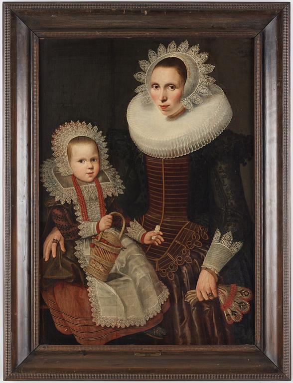 Wybrand Simonsz. de Geest, Portrait of a woman and her child.