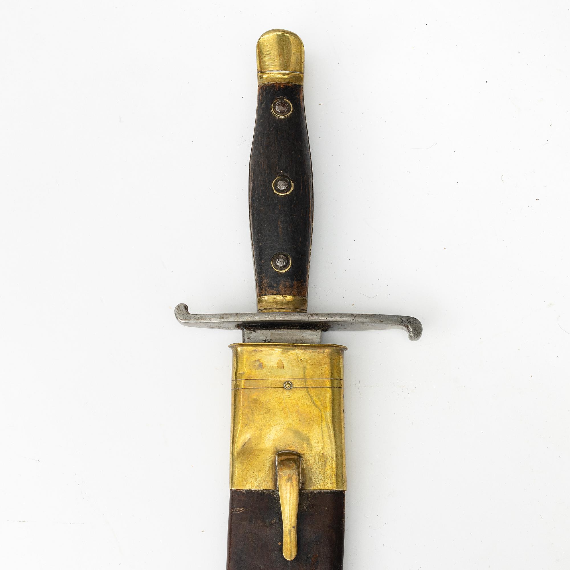 A Swedish cutlass 1810 pattern, with scabbard.