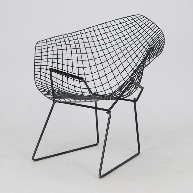 Harry Bertoia, fåtölj, "Diamond Chair". Licenstillverkning i Finland av Fiskars, Billnäs, 1950-/1960-tal.