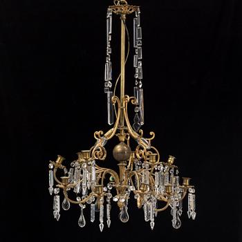 Ljuskrona, Oscariansk, omkring år 1900.