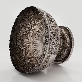 A silver bowl, Cambodia.