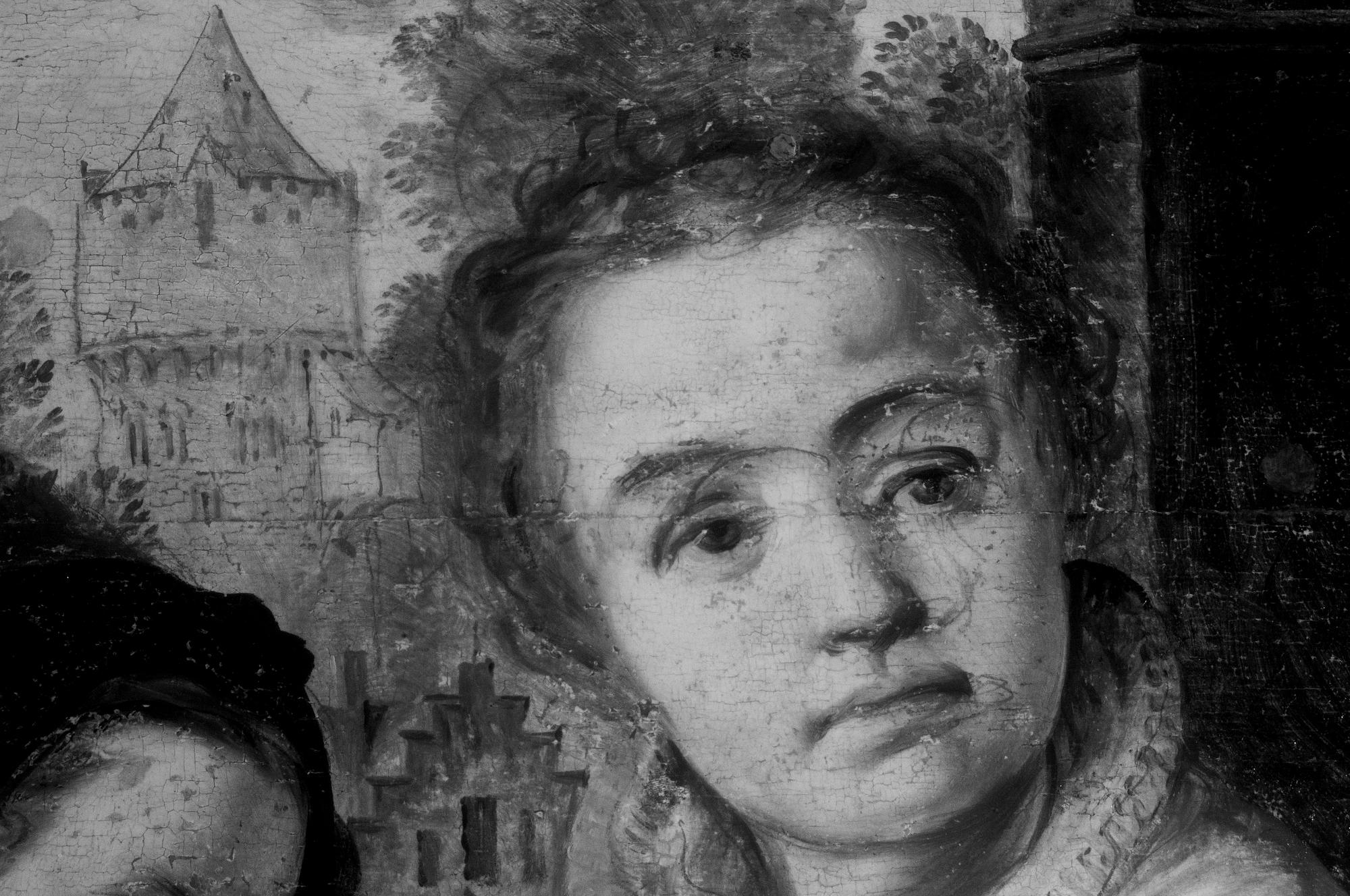 Joachim Beuckelaer, En fiskmarknad vid Antwerpens stadsport.