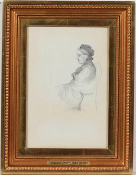 JOSEFINA HOLMLUND, blyerts och akvarell, 5 st, intygade a tergo.