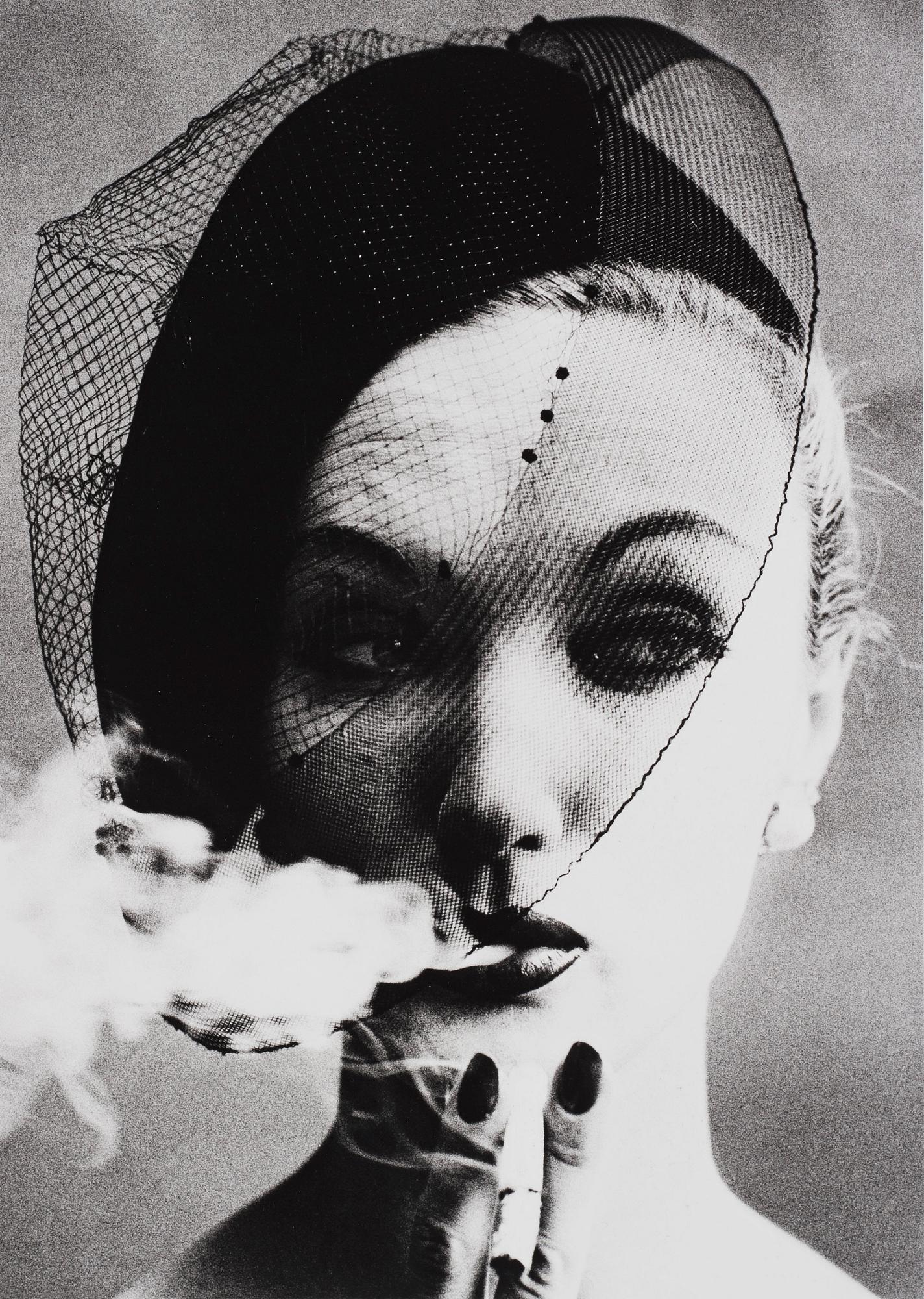 William Klein, "Smoke + Veil, Paris 1958 (Vogue)".