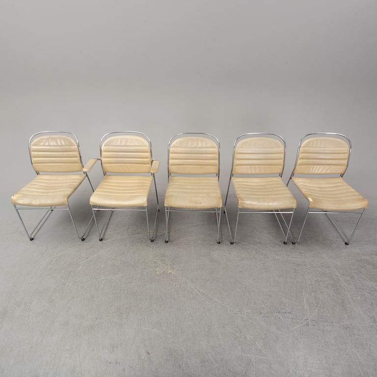 KENNETH BERGENBLAD, five chairs, Dux, second half of the 20th century.