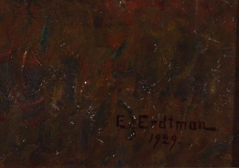 ERDTMAN, ELIAS. Olja på pannå. Sign o dat 1929.
