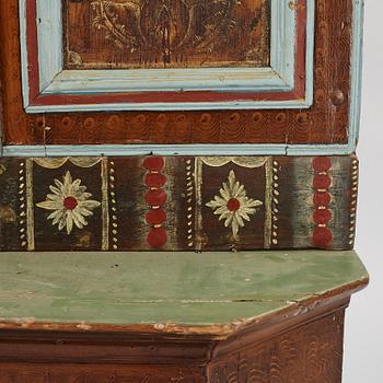 Cabinet, folk art, Dalarna, dated 1785.