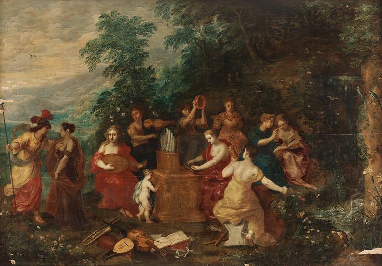 Hendrick van Balen and Jan Brueghel the elder, attributed to, Minerva Visits the Nine Muses.