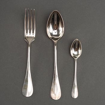 28 parts of silverplate flatware Christofl, Paris, France.