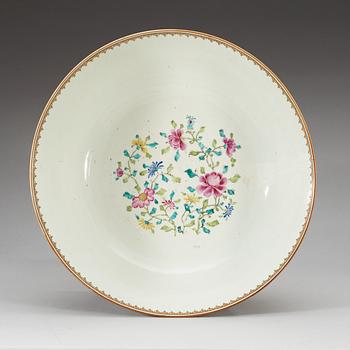 BÅLSKÅL, kompaniporslin. Qing dynastin, Qianlong (1736-95).