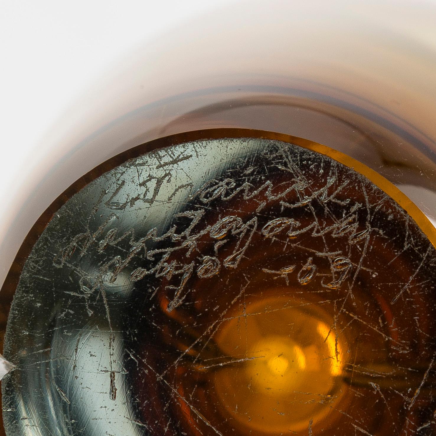 Kaj Franck, vas, glas, 'Usva' (Dis), signerad K. Franck Nuutajärvi Notsjö -59.