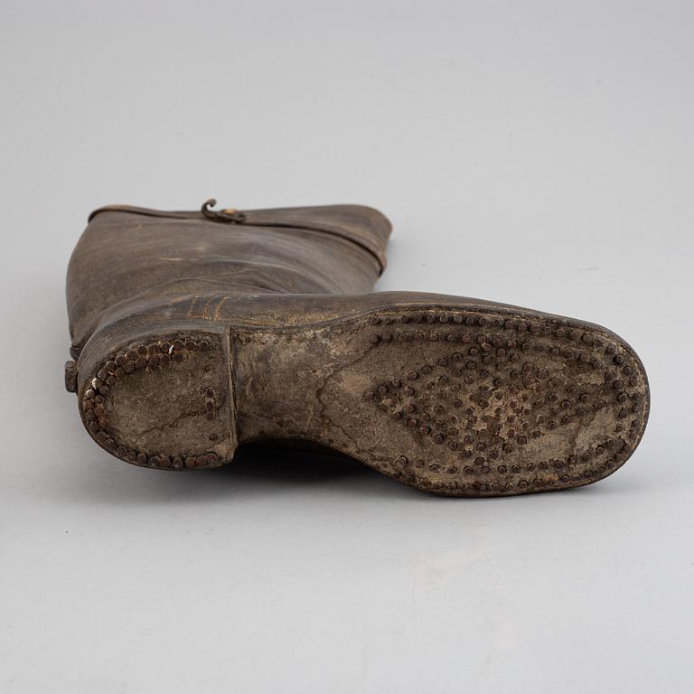 KAVALLERISTÖVLAR, ett par, Napoleonisk tid, 1800-talets början.