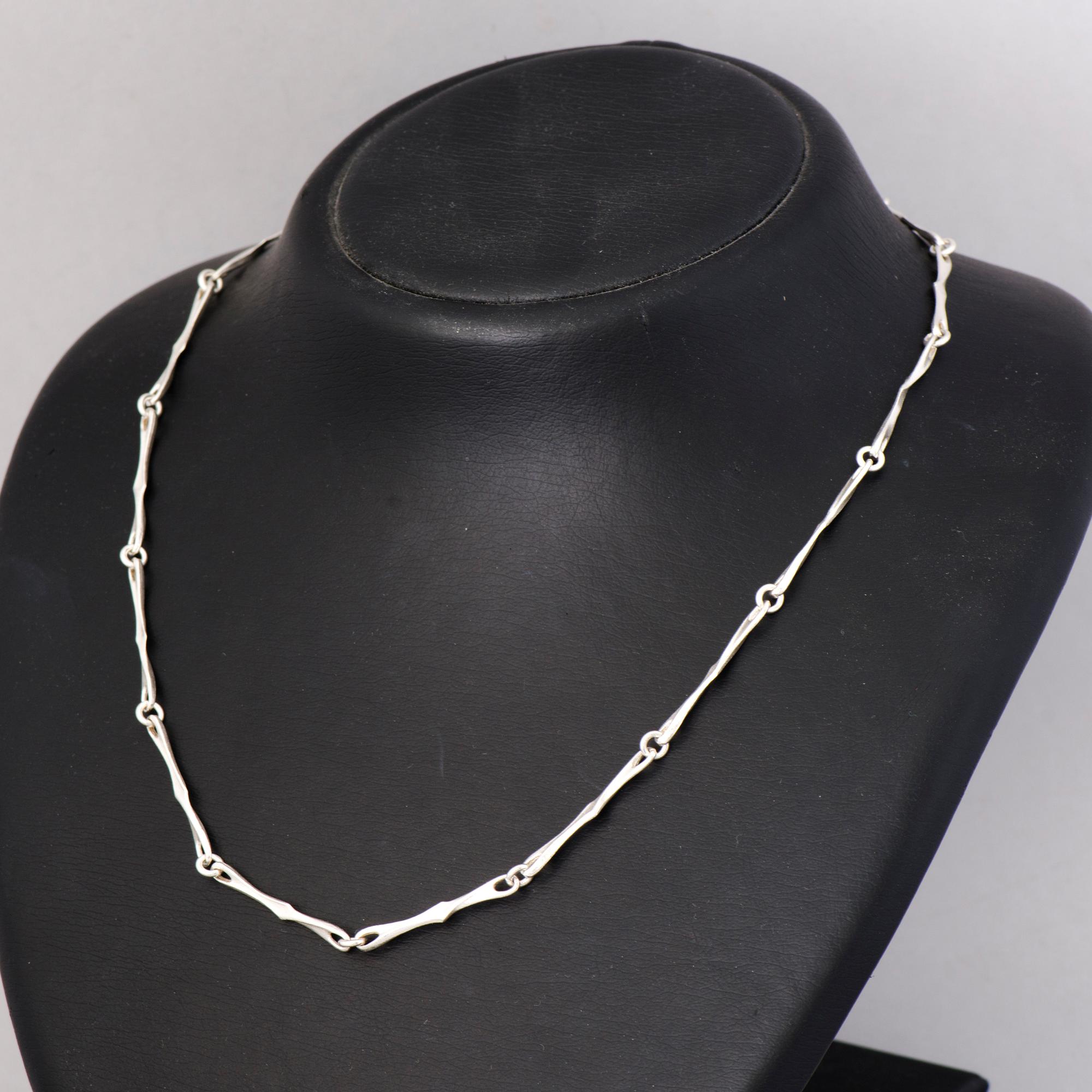 NECKLACES, 4 pcs, silver. Lapponia 1978-91.