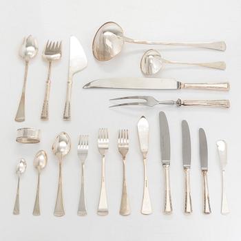 A 152-piece Tillander silver cutlery set, 'Käpy' (Cone), Helsinki 1971-1980. Design: Vilho Ellenberg, 1920s.