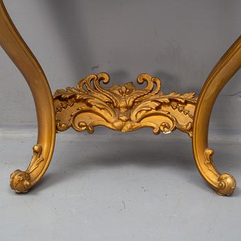 A late 19th new rococo century console table.