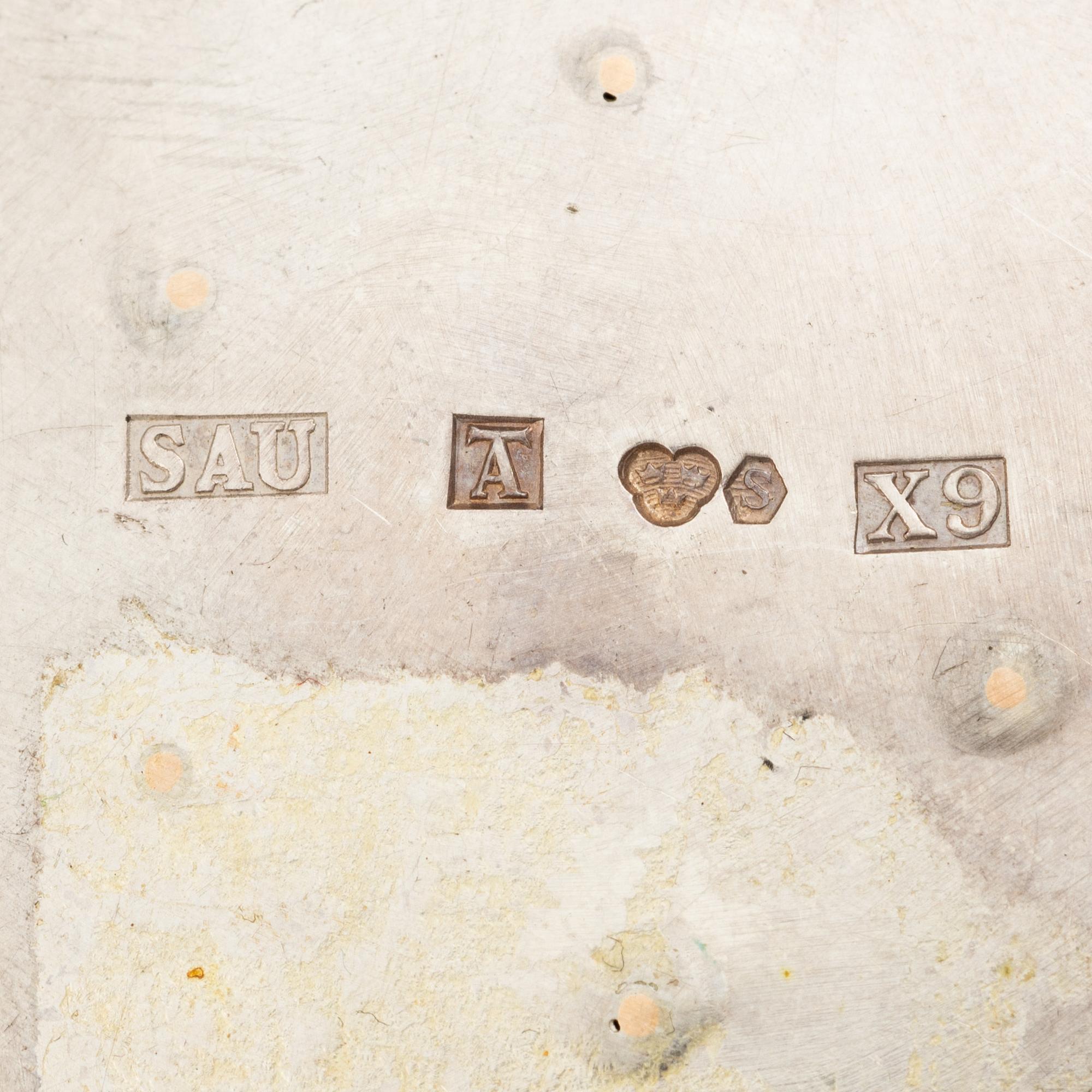 Karlheinz Sauer, pendant, silver and 14K gold.