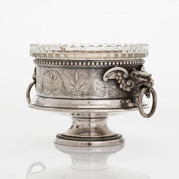 A Norblin & Co silver-plated caviar bowl, Warsaw 1860s-70s.