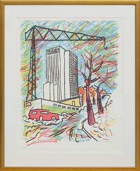 STIG CLAESSON (SLAS), färglitografi, signerad och numrerad 22/100.