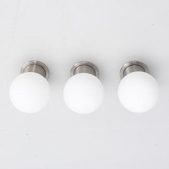 A set of three wall lights / ceiling lights, Glashütte Limburg.