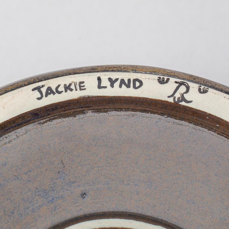 ROLF SINNEMARK, JACKIE LYND and OLLE ALBERIUS, a stoneware vase and two jardinieres, Rörstrand, Sweden.