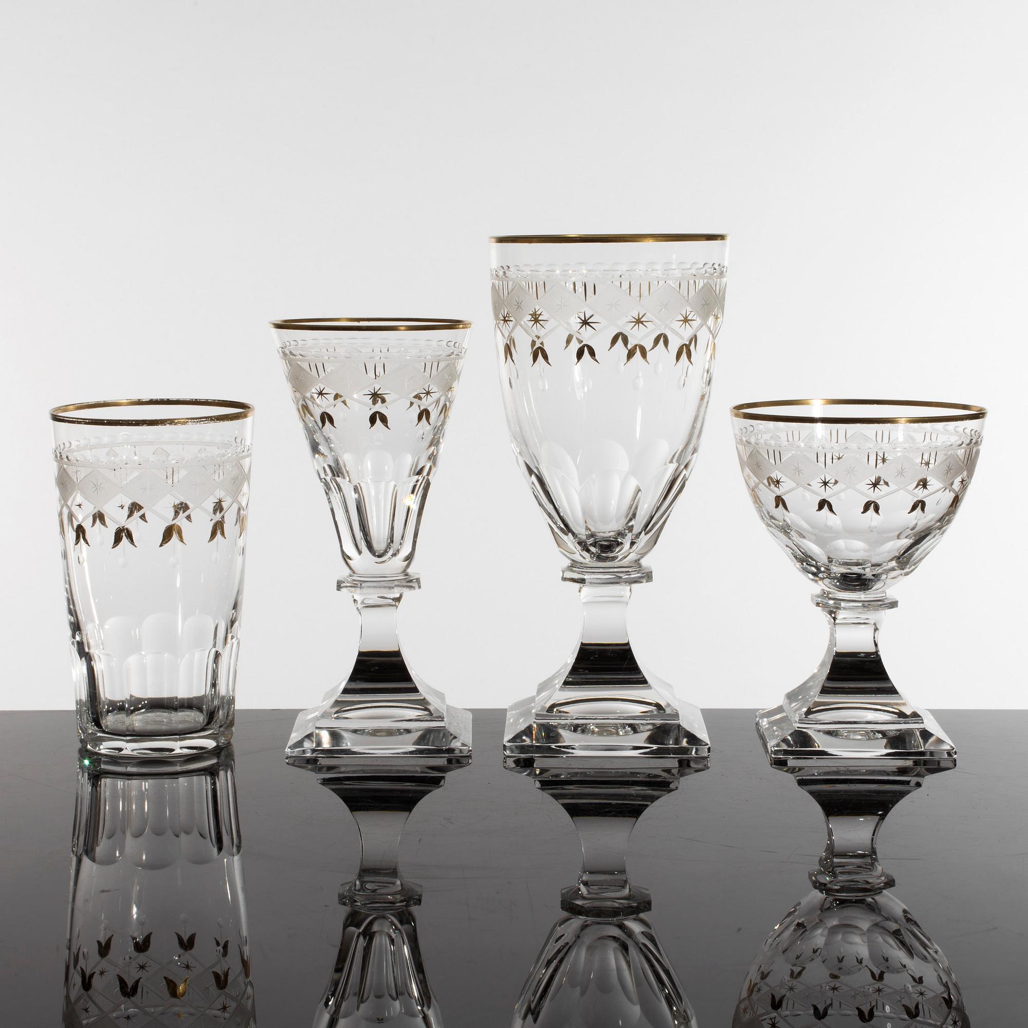 A lot of 46 "Odelberg Junior" glasses from Kosta.