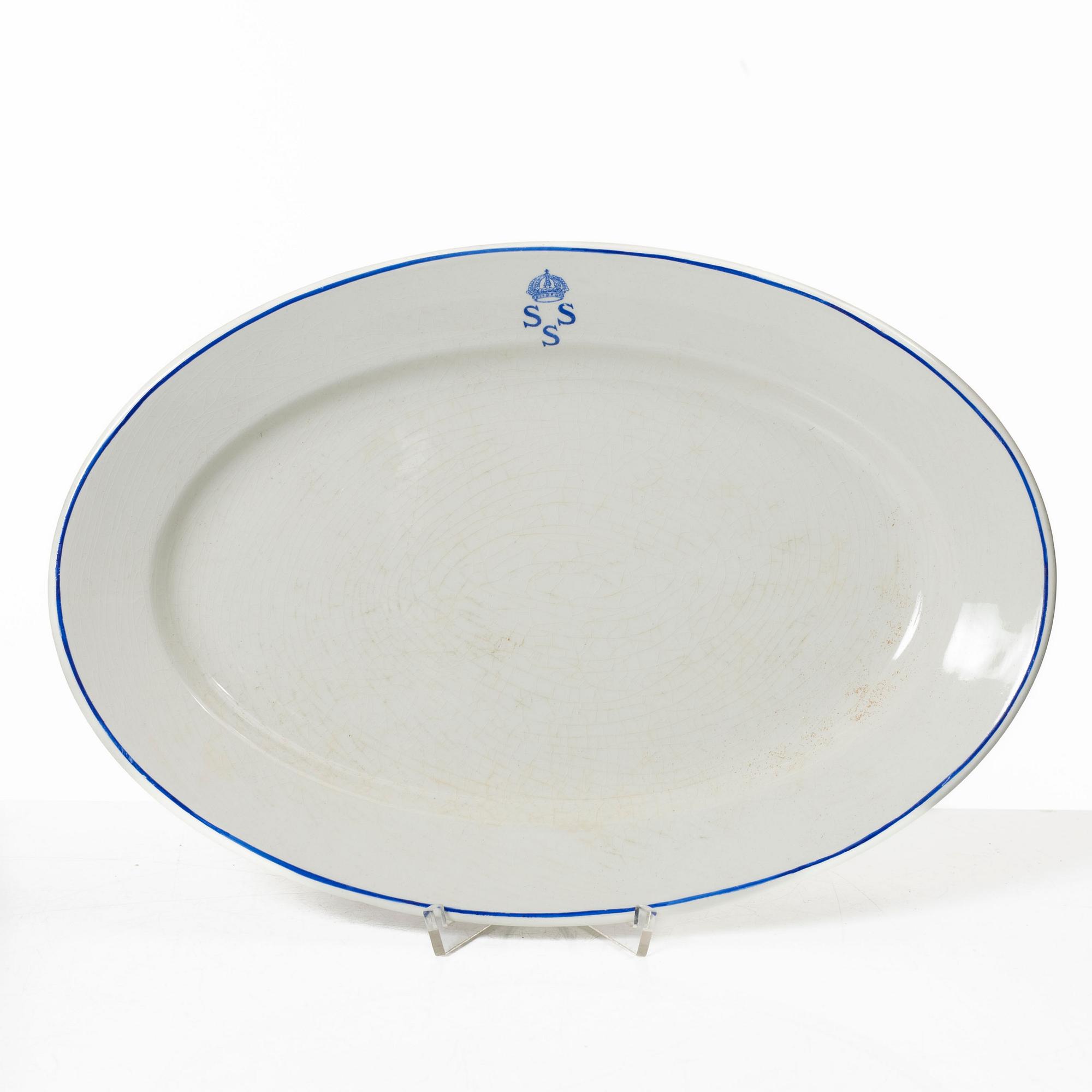 Matservis, 45 delar, porslin, "Kungliga Svenska Segelsällskapet", tillverkad för Nordiska Kompaniet, Rörstrand.