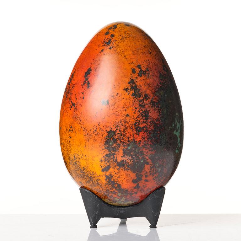 Hans Hedberg, a faience sculpture of an egg, Biot, France.