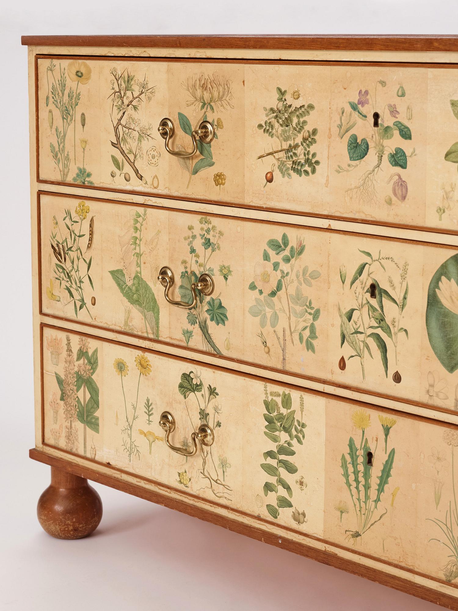Josef Frank, a 'Flora' chest of drawers, Svenskt Tenn Sweden 1930-40s.
