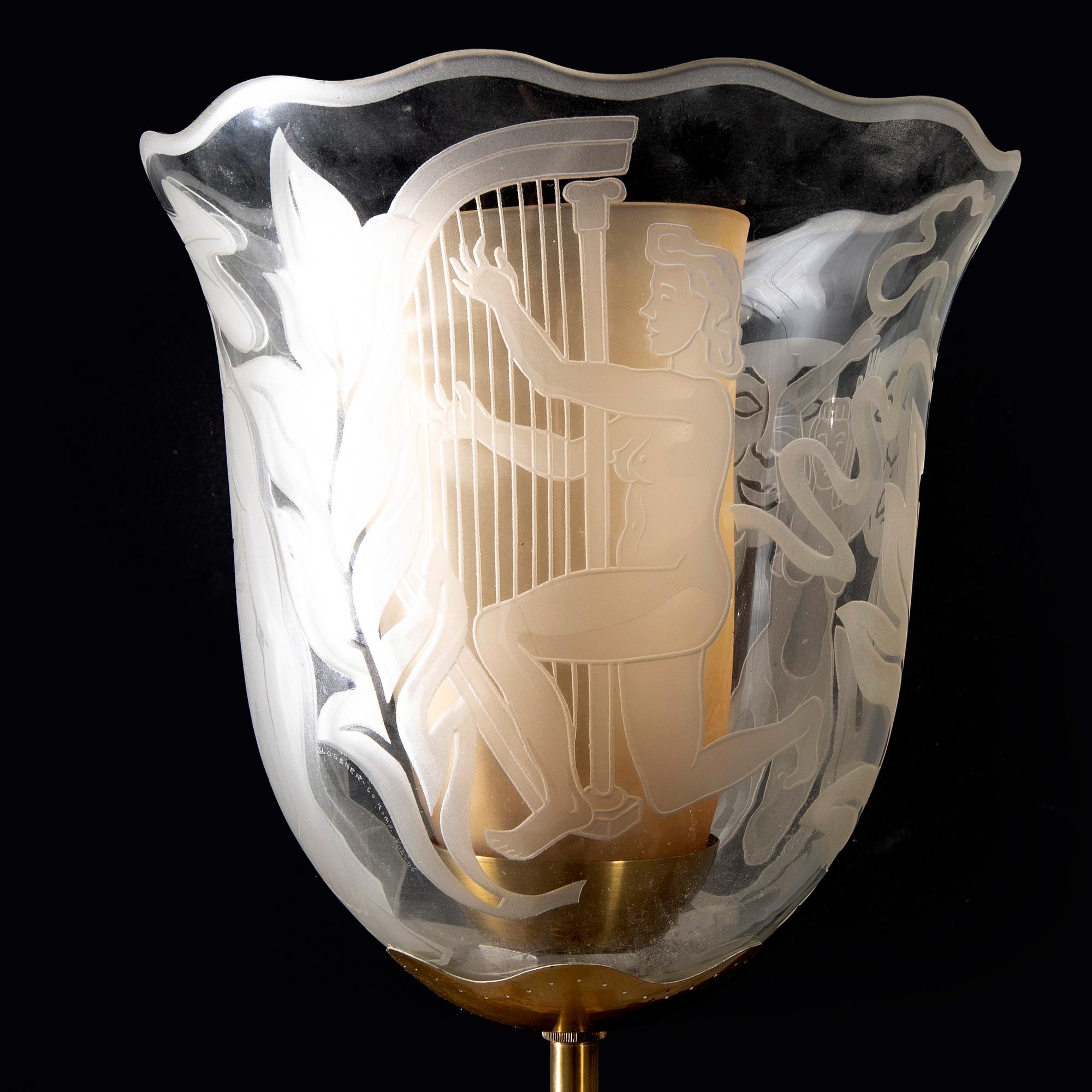 Bo Notini, golvlampa, Glössner & Co, Sverige 1940-50-tal.