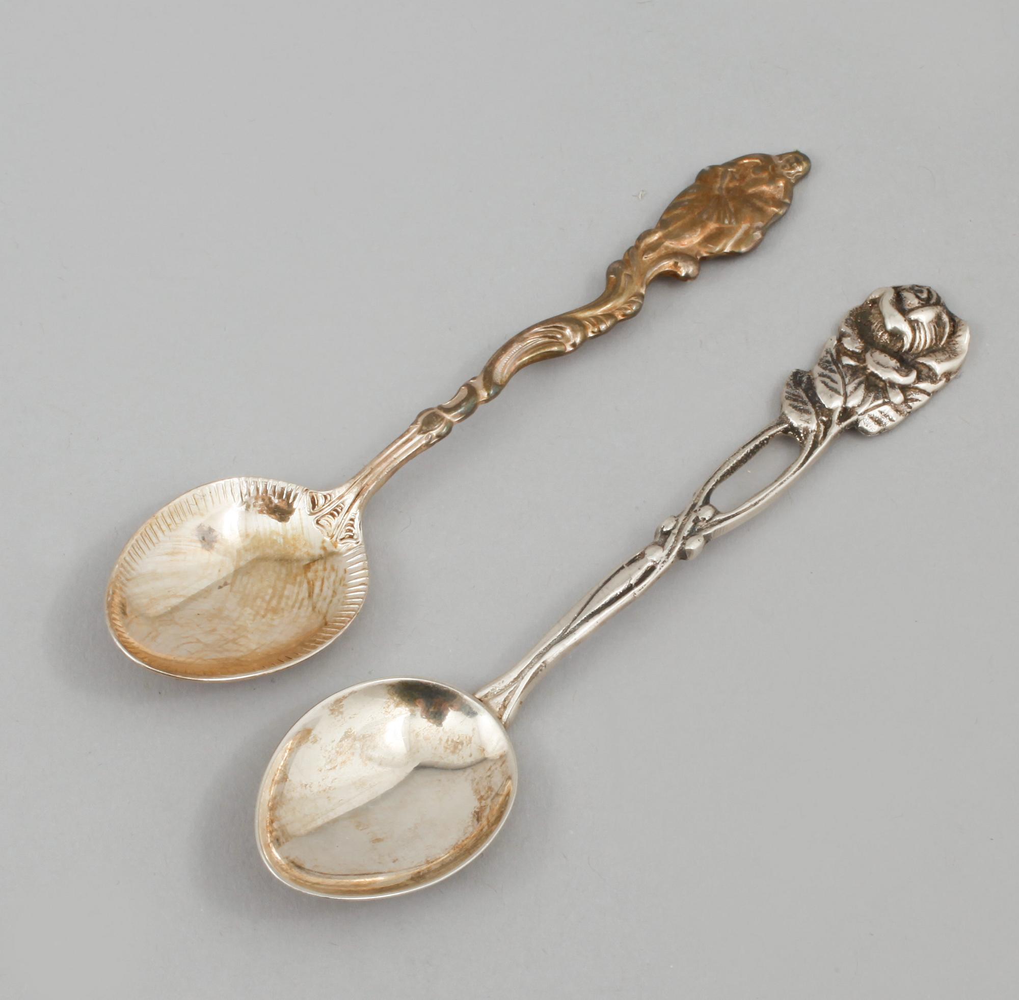 PARTI SILVER, 19 delar, 1800/1900-tal, vikt 535 gram.
