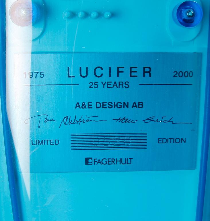 BORDSLAMPA, plast, "Lucifer", A&E design, Fagerhult.